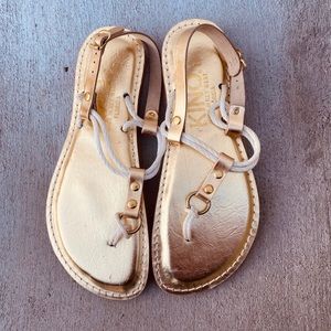 Kino Gold Thong Sandals